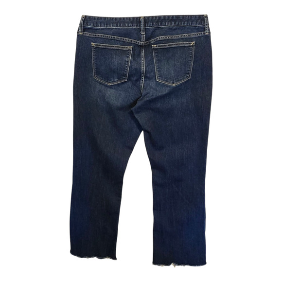 Gap 1969 Jeans Womens 33 Tall Blue Long & Lean Straight Leg Mid-Rise Raw Hem - Picture 2 of 12